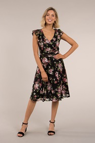 FLORAL RUFFLE DRESS