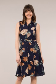 Sleeveless Shirt Dress