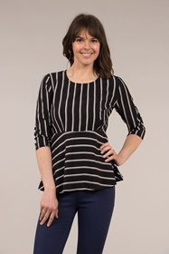Stripe Peplum Top